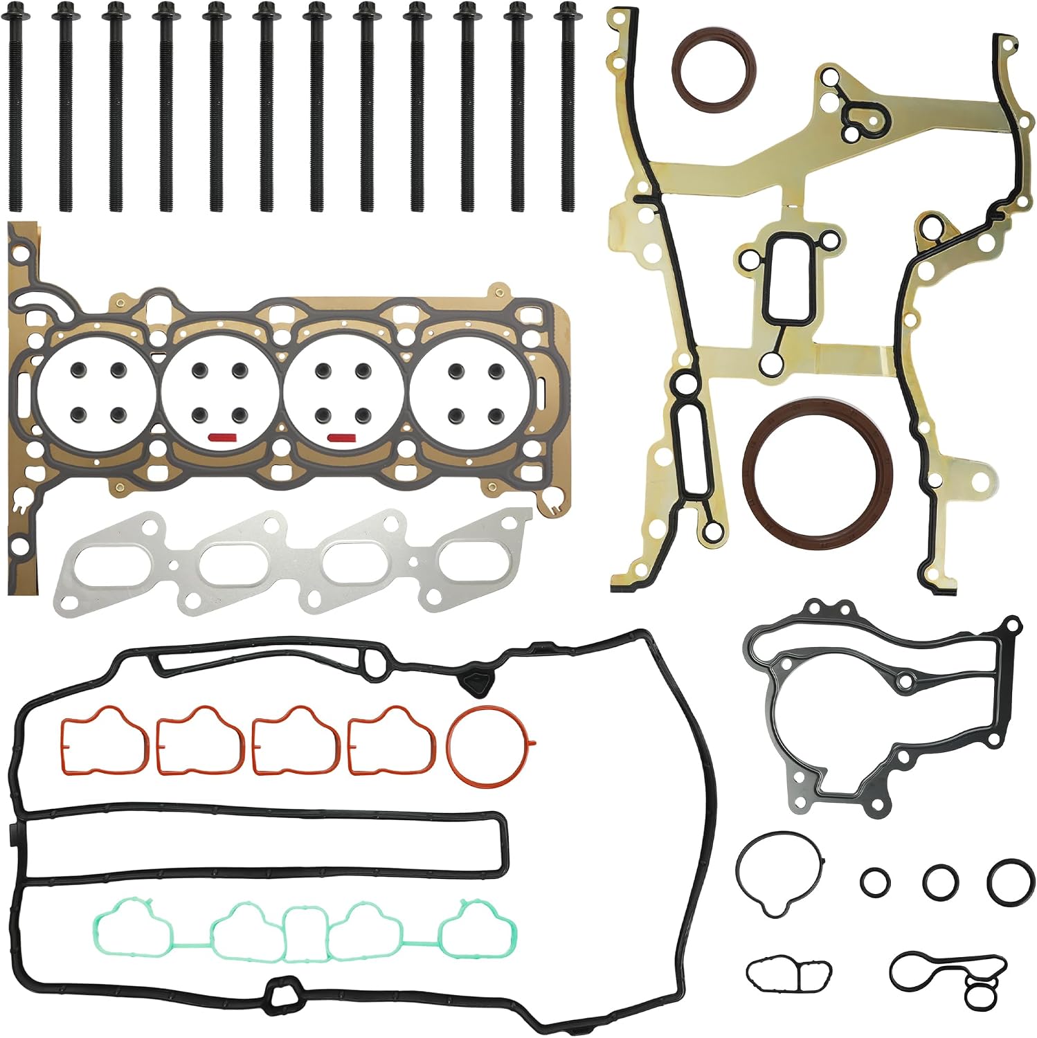 1.4 Full Head Gasket Set w/Cylinder Head Bolts Fit for Chevrolet Trax/Sonic 1.4L HS26540PT-1 HS31411 HS54898 ES72474