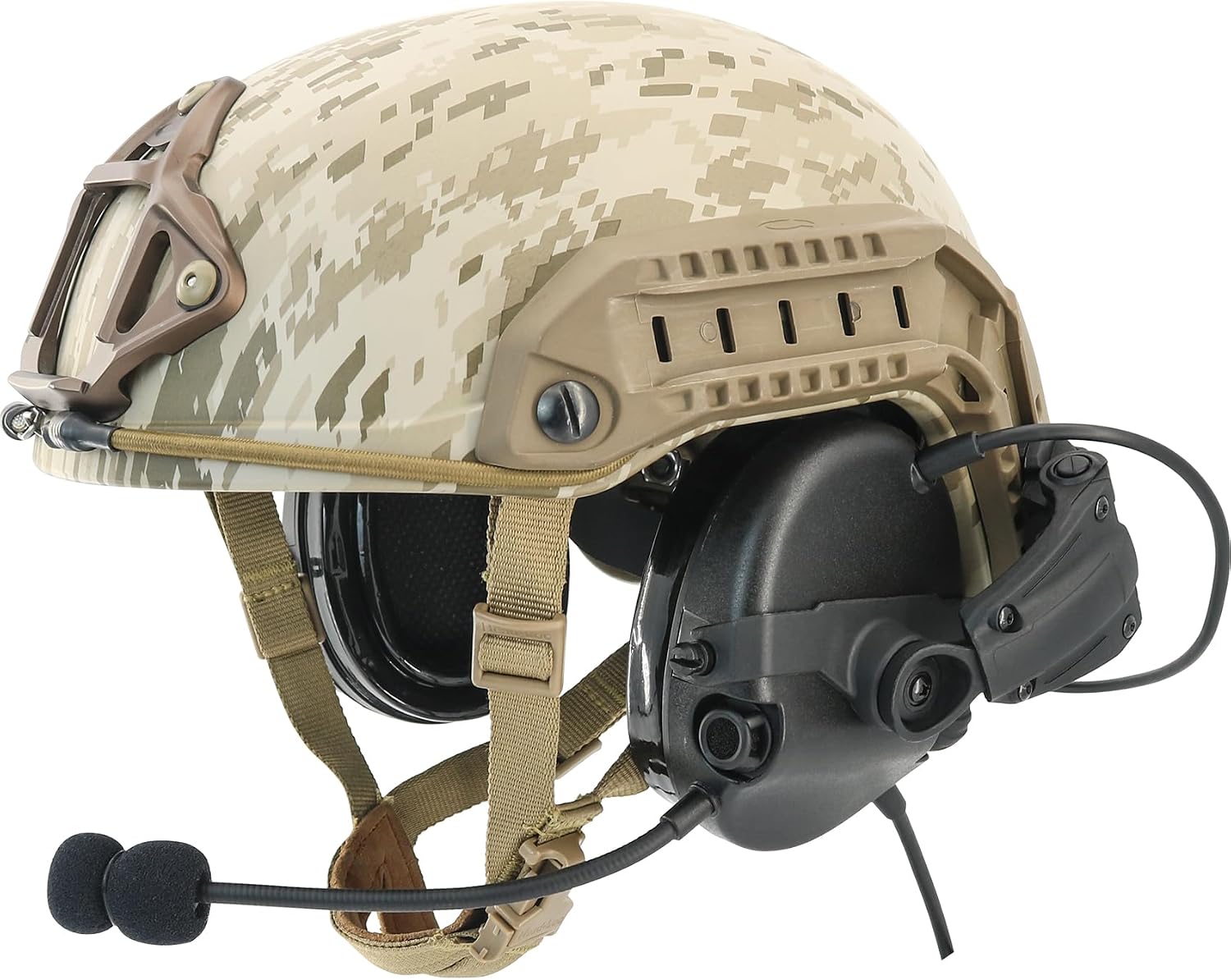 Ear Protection Electronic Shooting Earmuff Noise Canceling Headphones for ARC rail Helmets，huntting