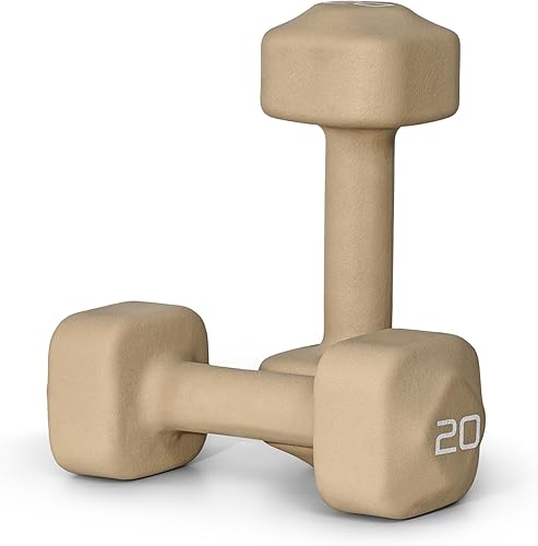 Miniatura 27 de Tone Fitness Pares de Mancuernas de Pesas de Neopreno con Cabeza Cuadrada Antirrodamiento | Múltiples Opciones verde azulado,Beige,Negro