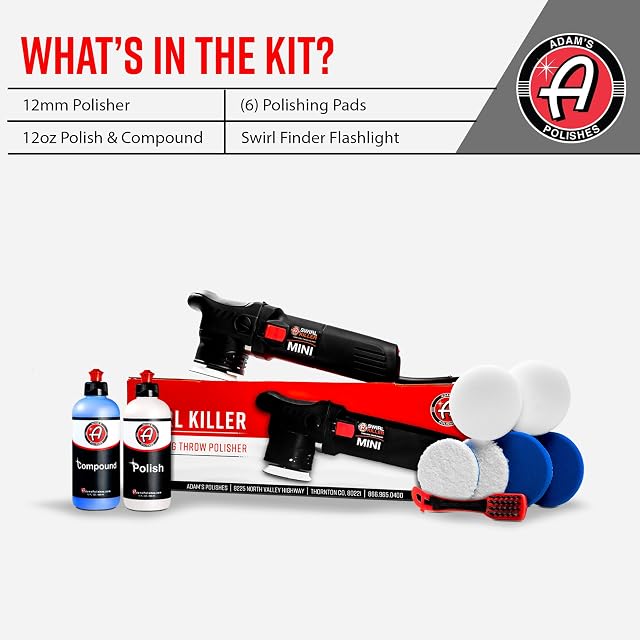 Adam's Polishes Swirl Killer 12mm Polisher - Orbital Polishing Paint Correcting Buffer Tool - Car Scratch Remover - Use Post Car Wash Clay Bar & Pre Wax or Ceramic Coating — photo 3