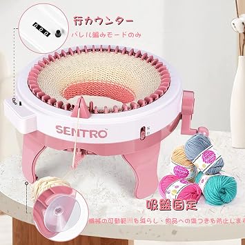 48 Needles Knitting Machine, Smart Weaving Loom Knitting Machine, DIY Hand Rotation Loom Kit with Row Counter for Adult Kids | Hats, scarves, socks, beginners, parent-child craft time, birthday, Christmas gift