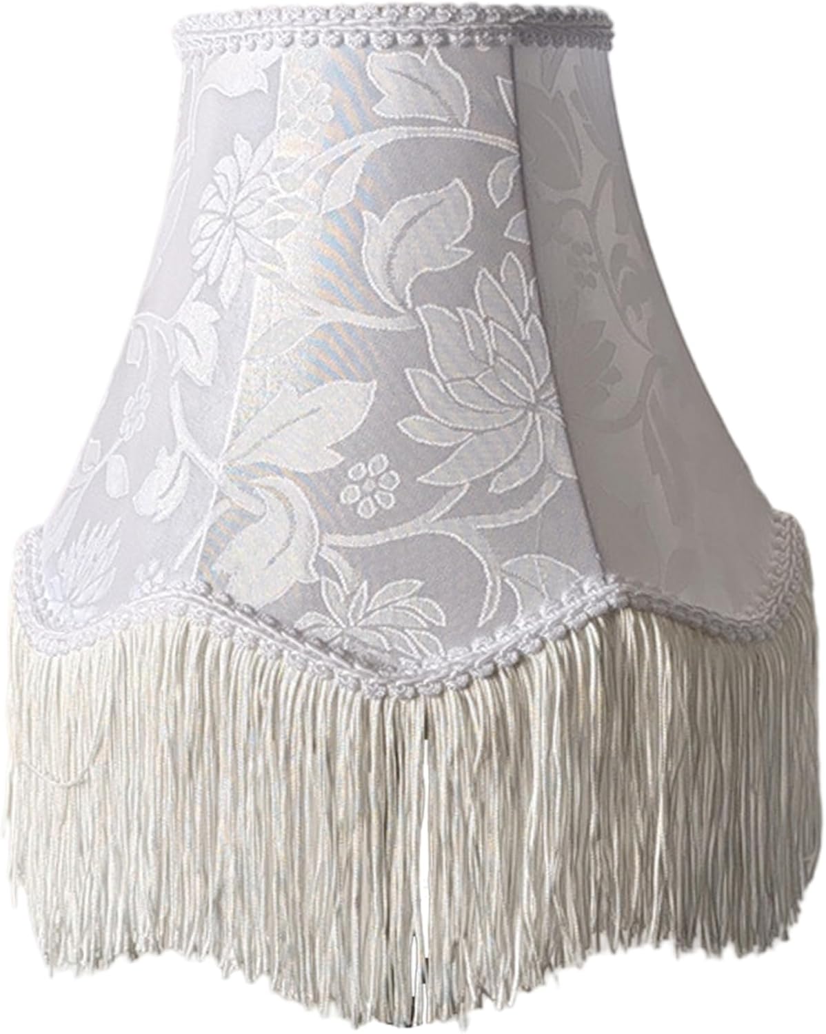 Vintage Lamp Shade with Tassels, 9.8 Inch Scalloped Lamp Shade, Replacement Antique Victorian Lampshades for Table, Floor Lamps.