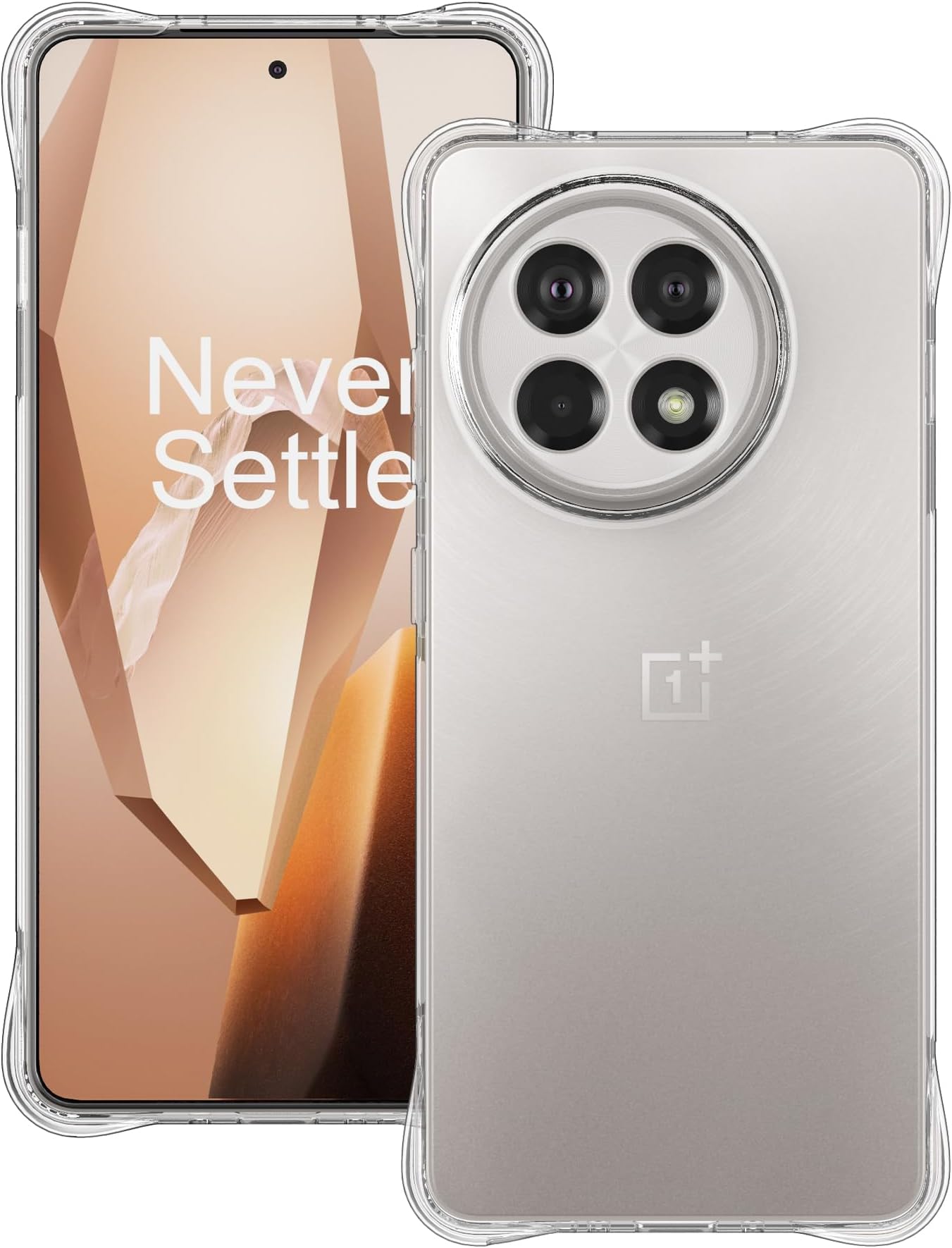 Foluu Clear Case for OnePlus 13R [Not for OnePlus 13] - Scratch Resistant TPU Silicone Reinforced Corners Protective Cover for OnePlus 13R 5G 2025