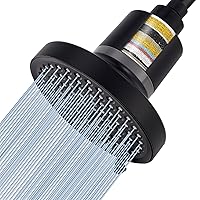 Vista 10 de Voolan Cabezal de ducha filtrado de 20 etapas, filtro de ducha de lluvia de alta presión para agua dura para eliminar el cloro y sustancias nocivas