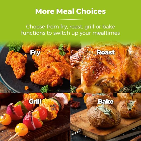 Tower Family Size Air Fryer with Rapid Air Circulation, 60-Minute Timer, 4.3L, 1500W, Black, T17021