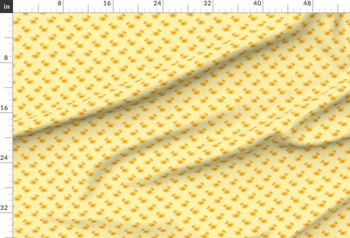Spoonflower Fabric - Rubber Duck Yellow Shower Kids Easter Nursery Printed on Chiffon Fabric by The Yard - Sewing Fashion Apparel Dresses Home Decor