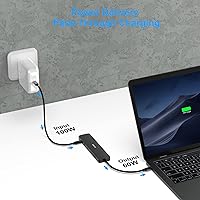 Vista 7 de BENFEI HUB USB C 7 en 1, Adaptador HUB Multipuerto USB-C con HDMI (Certificado 4K @ 60Hz)/Entrega de energía de 100W/3*USB 3.0 5Gbps/Lector