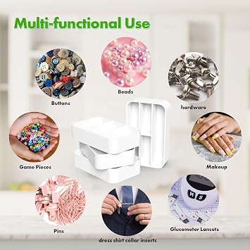 Hard Plastic Organizer Insert Compatible with Altoids 1.76oz Mint Tins, Sturdy Compartment Storage Box for Fly Fishing Tackle, Crafts, Jewelry, Small Parts (White)