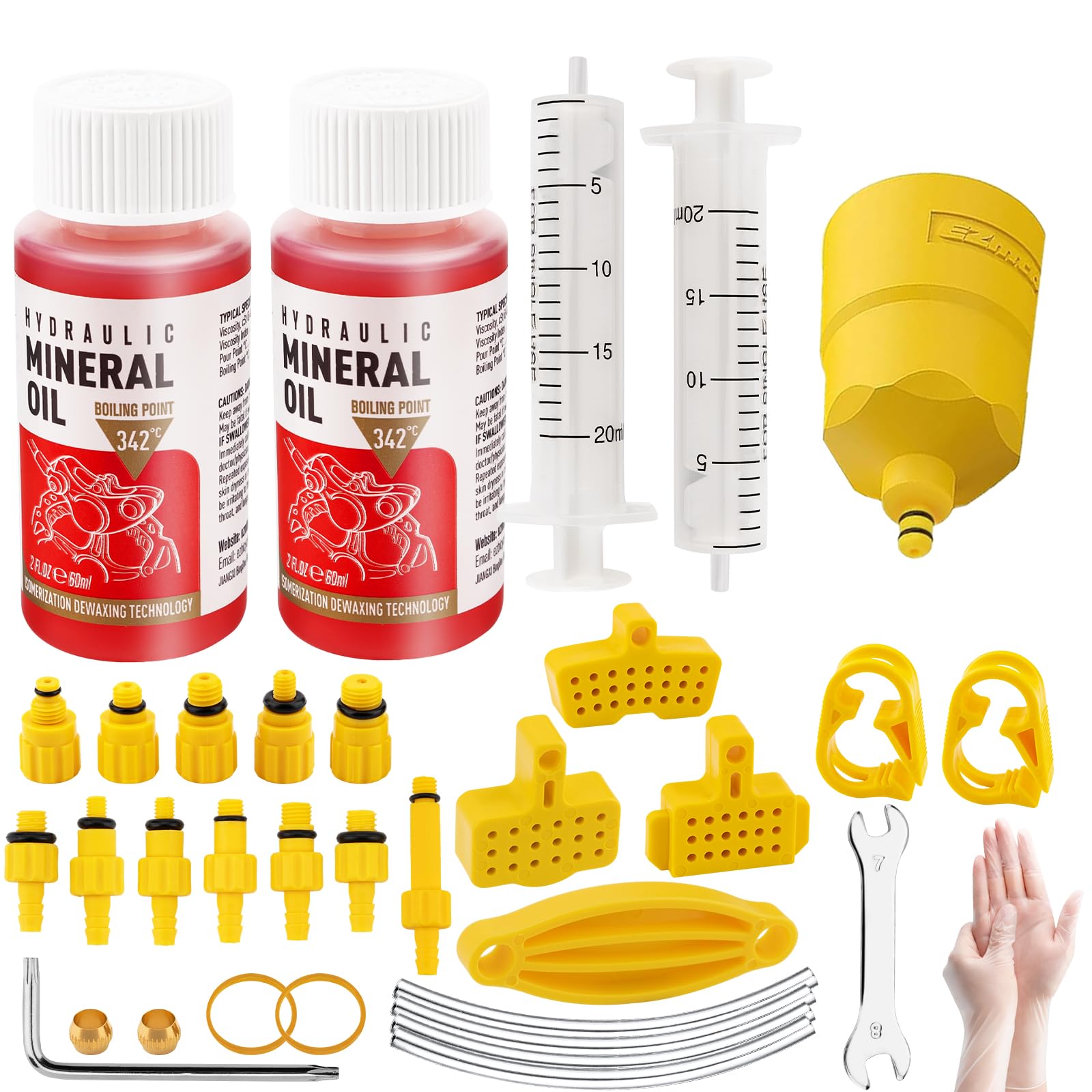 Bike Brake Bleed Kit for Shimano, TEKTRO, TRP Hydraulic Disc Brakes, Hydraulic Brake Bleed Kit Mountain Brake Bleed Kit for MTB/Road Bike Brake