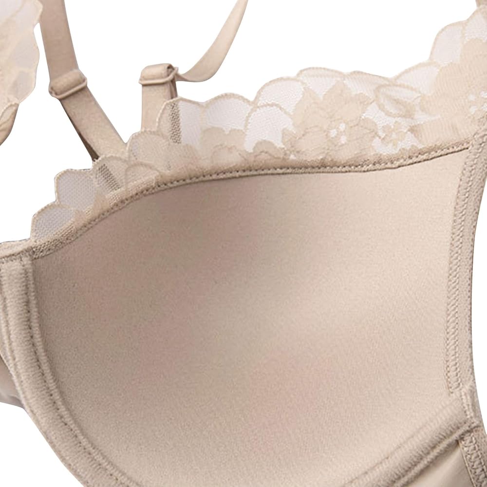 Women's Push Up Criss-Cross Back Bra Front Closure Lace Halter