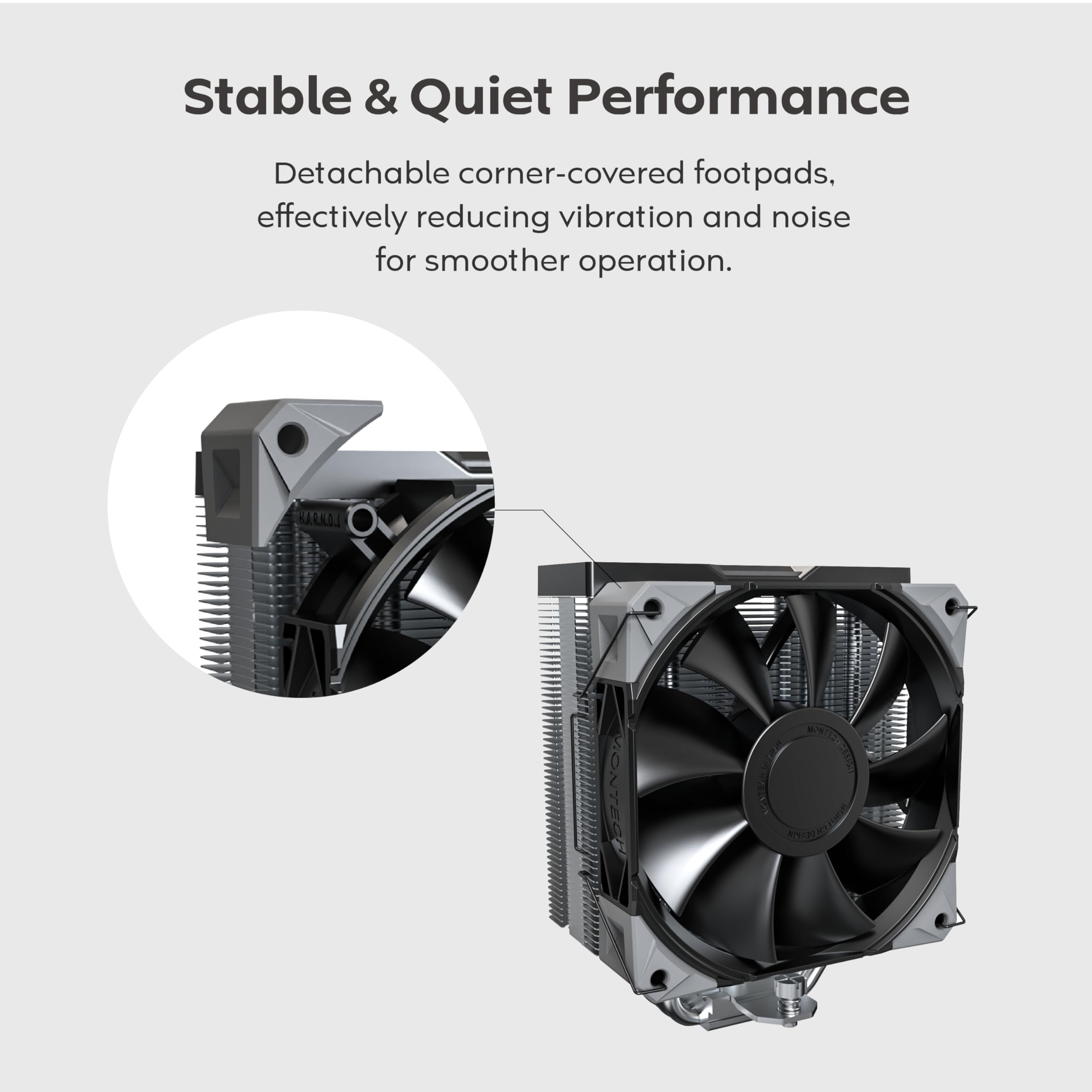 Montech NX400 White CPU-K?hler - 120mm, wei?