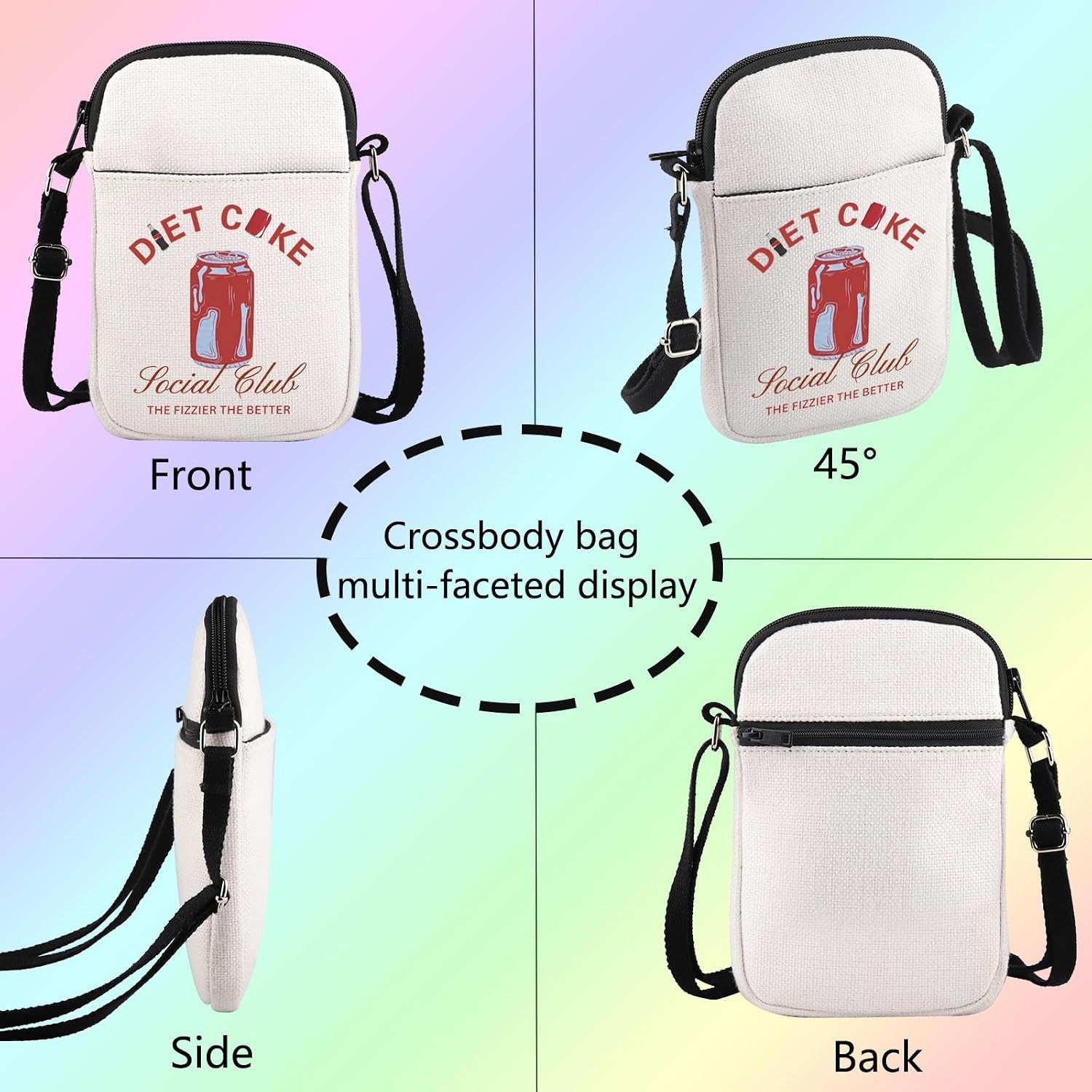 FOTAP Drinks Crossbody Bag Fizzy Drink Lover Gift Fizzy Drink Addict Shoulder Bag