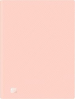 Oxford Urban, Carpeta de Fundas Plástico A4, 40 Fundas Transparentes, Color Rosa Pastel