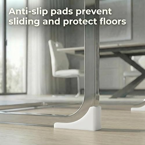 Miniatura 6 de Sillas para Comedor, juego de 2 sillas de comedor modernas con cuero, respaldo geométrico copetudo, patas cromadas, diseño ergonómico, fácil de