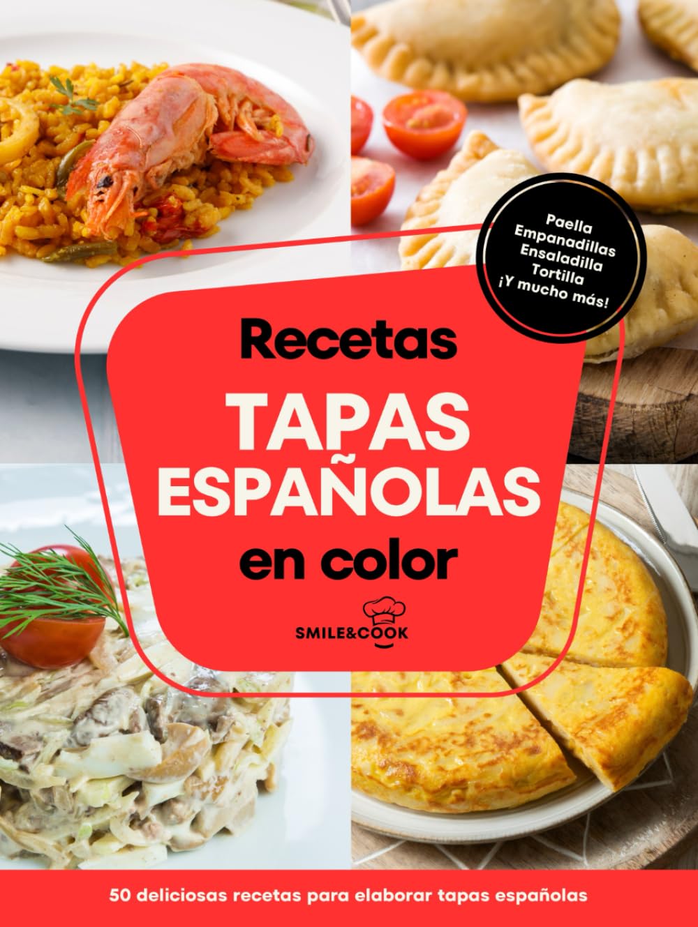 Recetas de tapas españolas en color: Deliciosas recetas para elaborar tapas españolas. Páginas de índice ilustrado. Información sobre cada receta. (Spanish Edition)      Hardcover – March 4, 2025