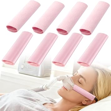 CPAP Strap Covers, Face Mask Cushion Pads to Reduce Red Marks, 8 Pack, Pink