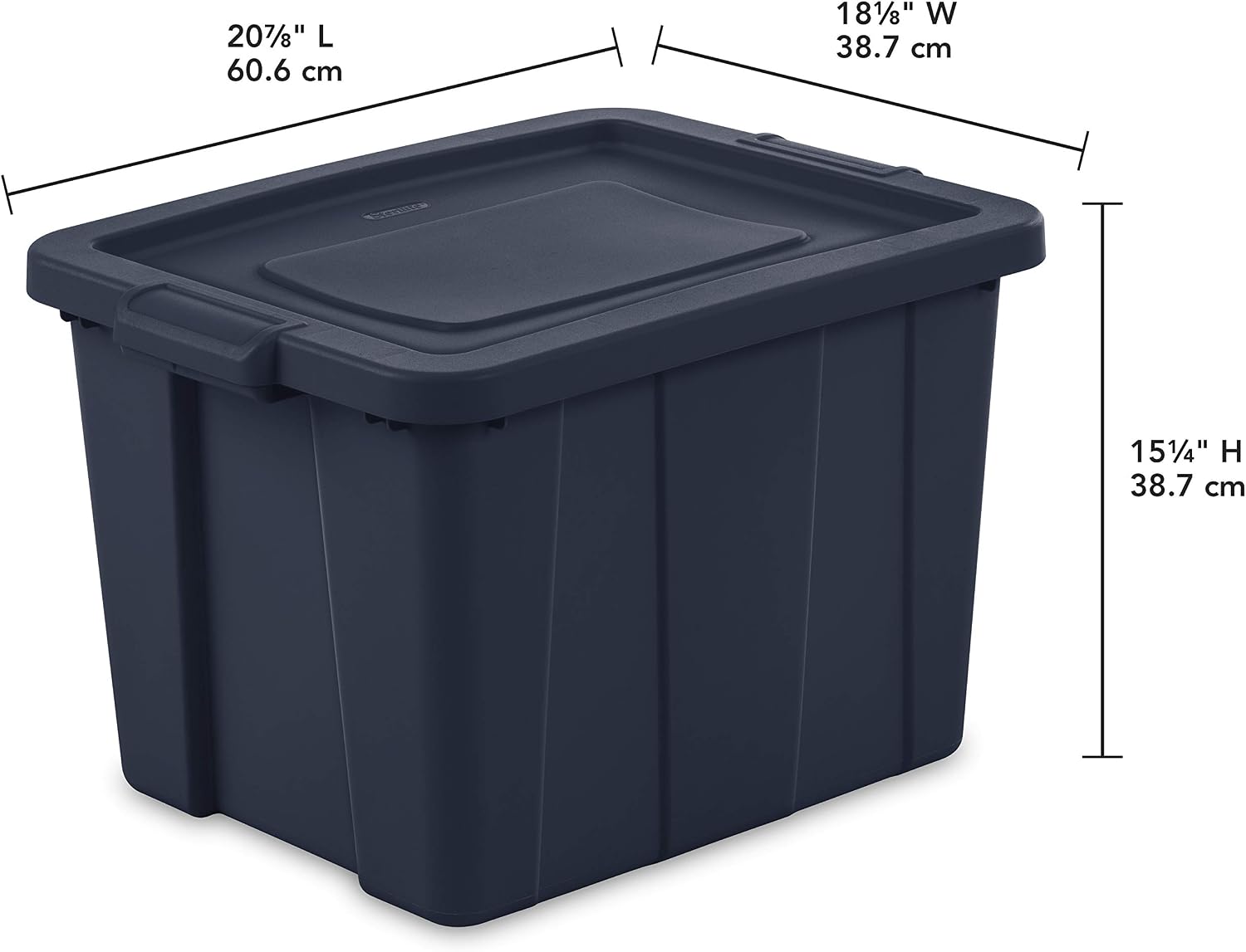 Sterilite 16788N06 Storage Tote, 18 Gallon, Dark Indigo , Pack of 6