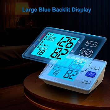 Blood Pressure Monitor for Home Use Extra Large Cuff Automatic Digital Blood Pressure Machine 9-17''&13-21''Adjustable Blood Pressure Cuff- Backlit Display 2x500 Memories 4AAA Batteries Carrying Case1