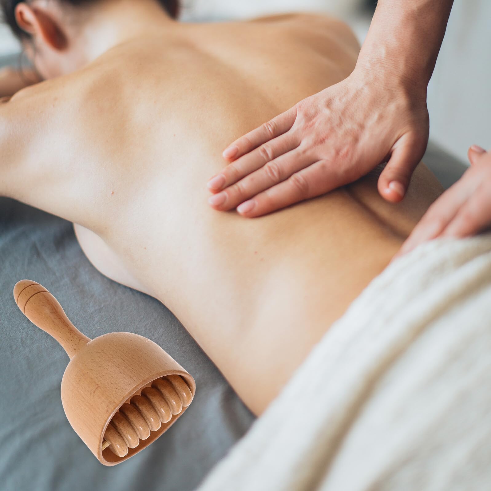 2 Stück Handmassage Roller mit Becherdesign Rückenmassagebecher für Physikalische Therapie und Muskelentspannung Massagewerkzeug