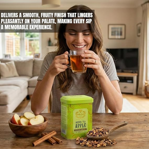Sekerci Cafer Erol Turkish Apple Tea Loose Leaf 5.3oz Tin, Real Dried Apple