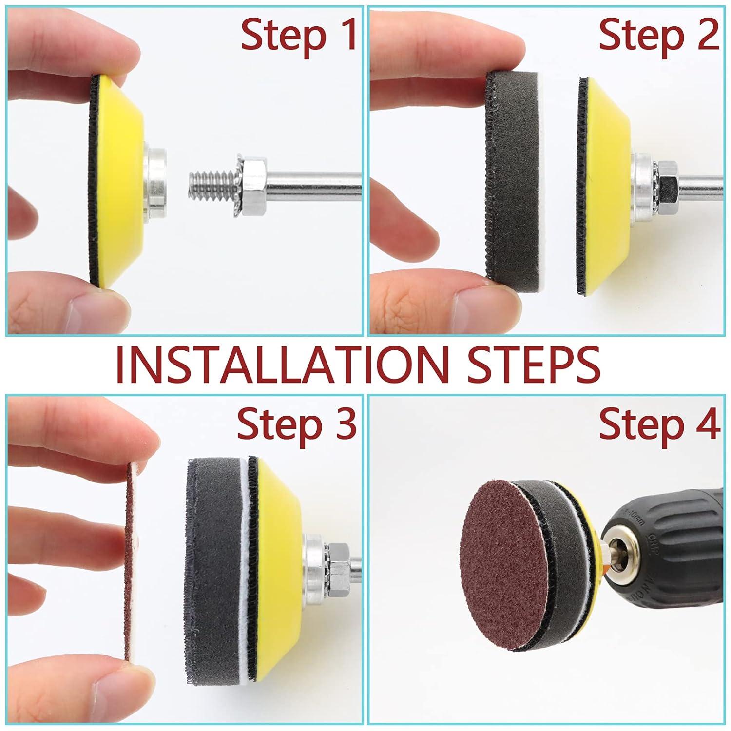 324 PCS 2 Inch Sanding Discs pad, SIJDIEE Hook and Loop 40-2000 Grit Assorted Drill Grinder Rotary Tools Attachment with 1/4 Inch Shanks Backing Pad, Soft Foam Buffering Pad and Hand Sanding Block