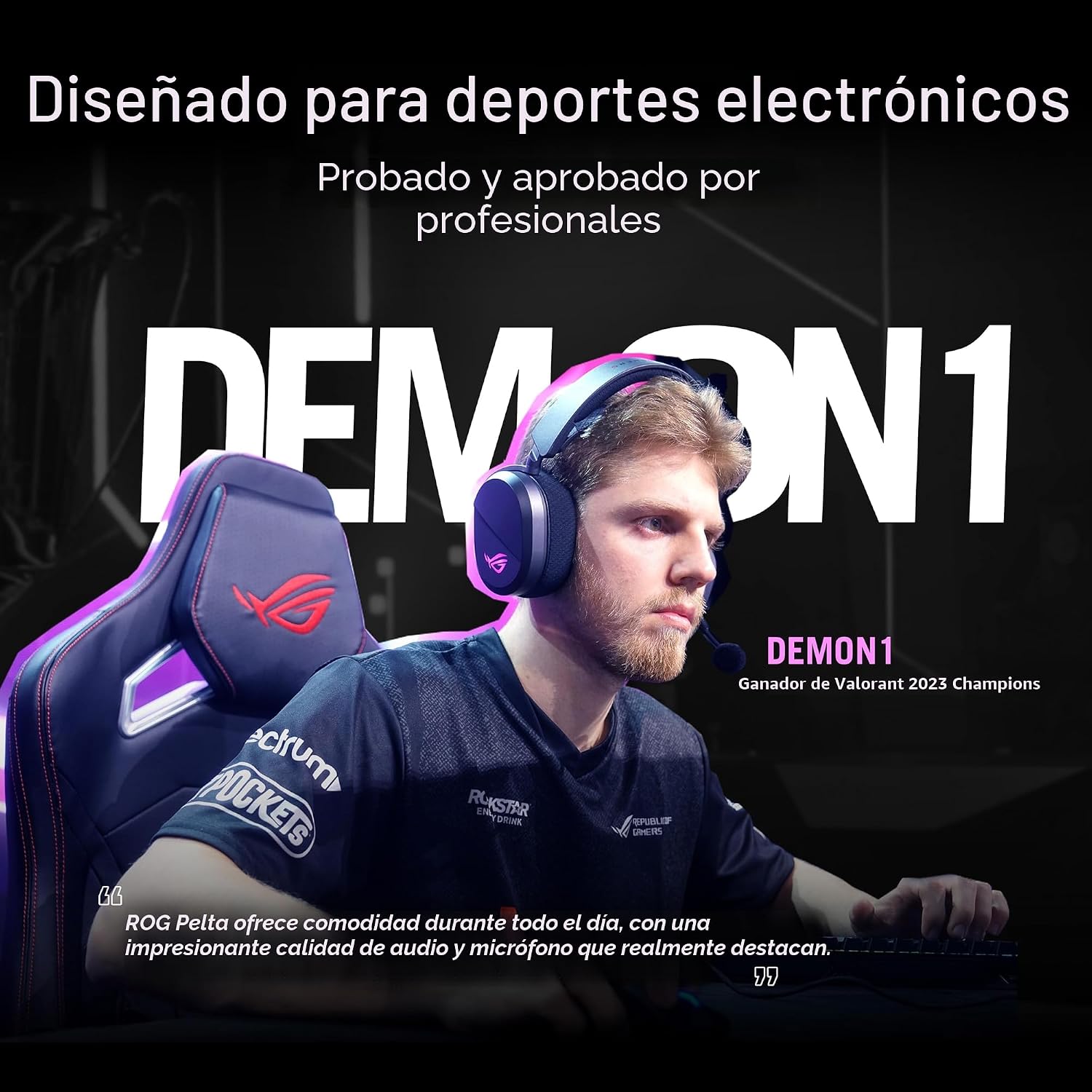 ASUS ROG Pelta – Auriculares Gaming Inalámbricos Trimodal – Negro 4