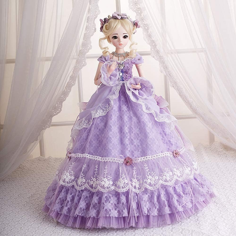 One-Day Sale: Up to 60% Off UCanaan BJD Dolls Clothes Set of Wigs Shoes Socks Accessories Full Set for 1/3 22-24inch 60cm BJD Dolls