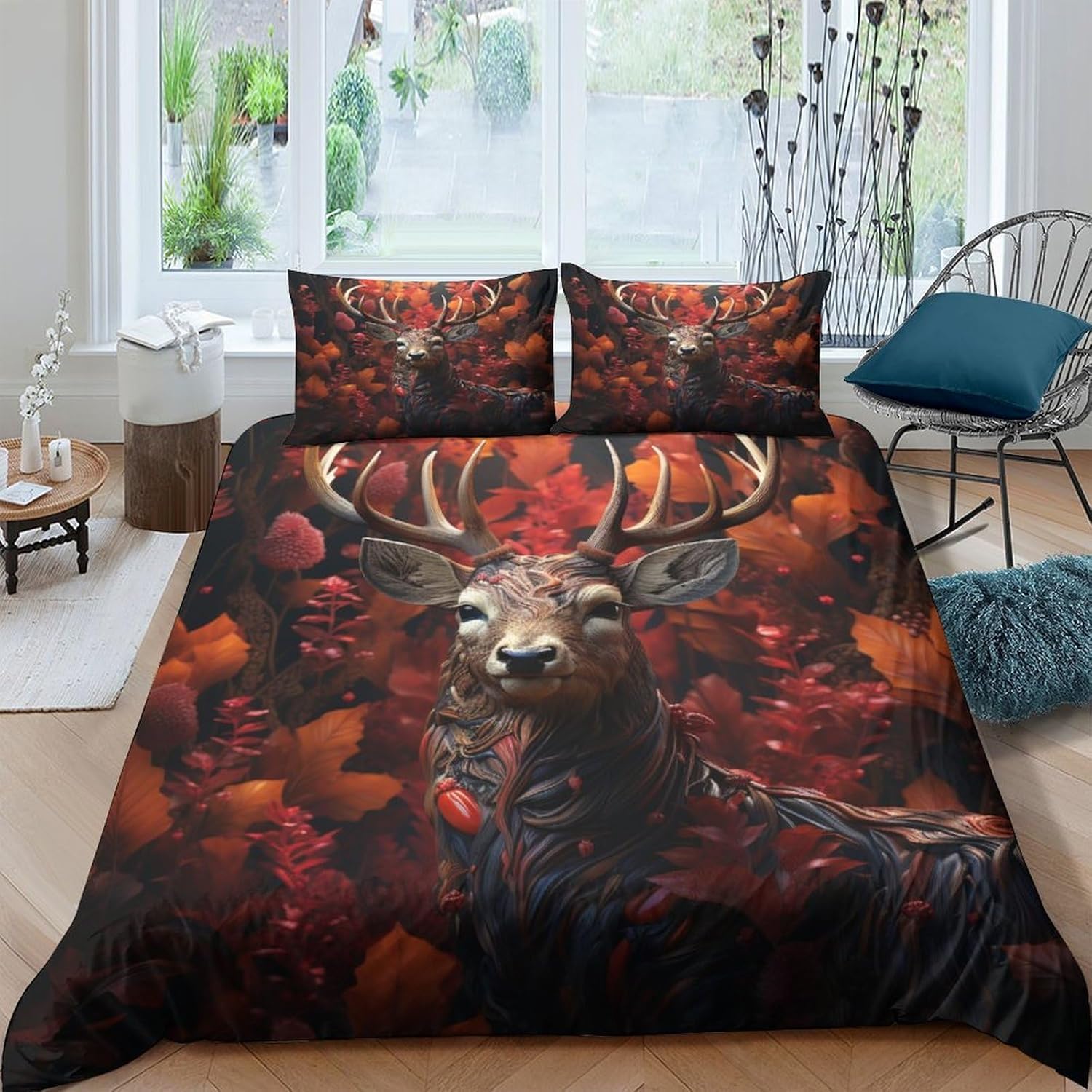 Housse de couette wapiti pour chambre ado parure lit 135x200
