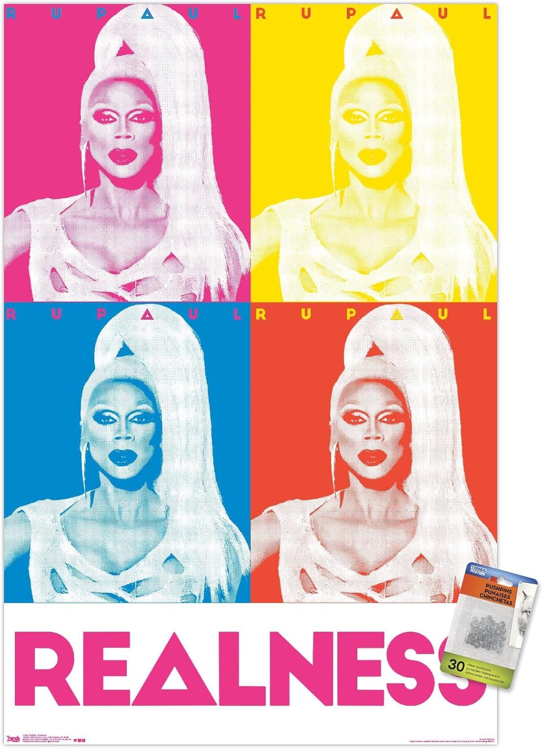 RuPaul - Realness Wall Poster with Push Pins