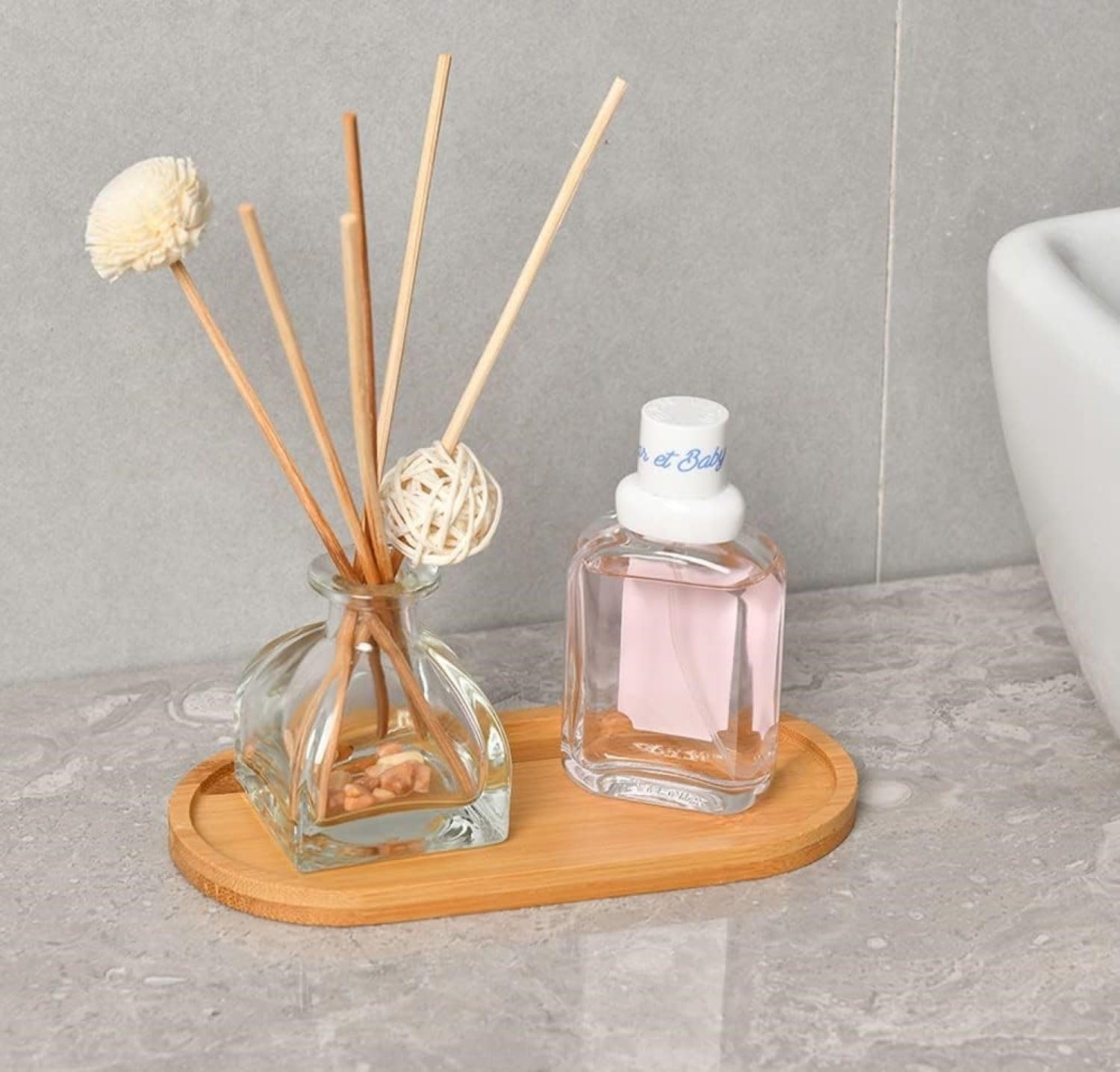 ARVALE 1 Adet Bambu Oval Sunum Ve Servis Tepsisi Yağdanlık Altlığı, | 23 x 12 cm