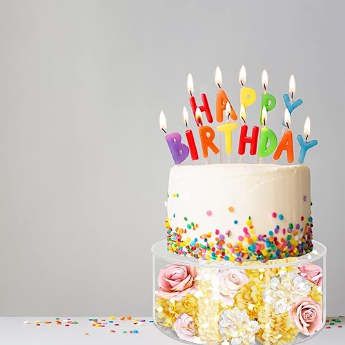 Miniatura 4 de Royxen Paquete de 2 soportes de acrílico transparente para tartas de 10 pulgadas, soporte redondo para tartas, 10 x 4 pulgadas, 6 x 4 pulgadas, para