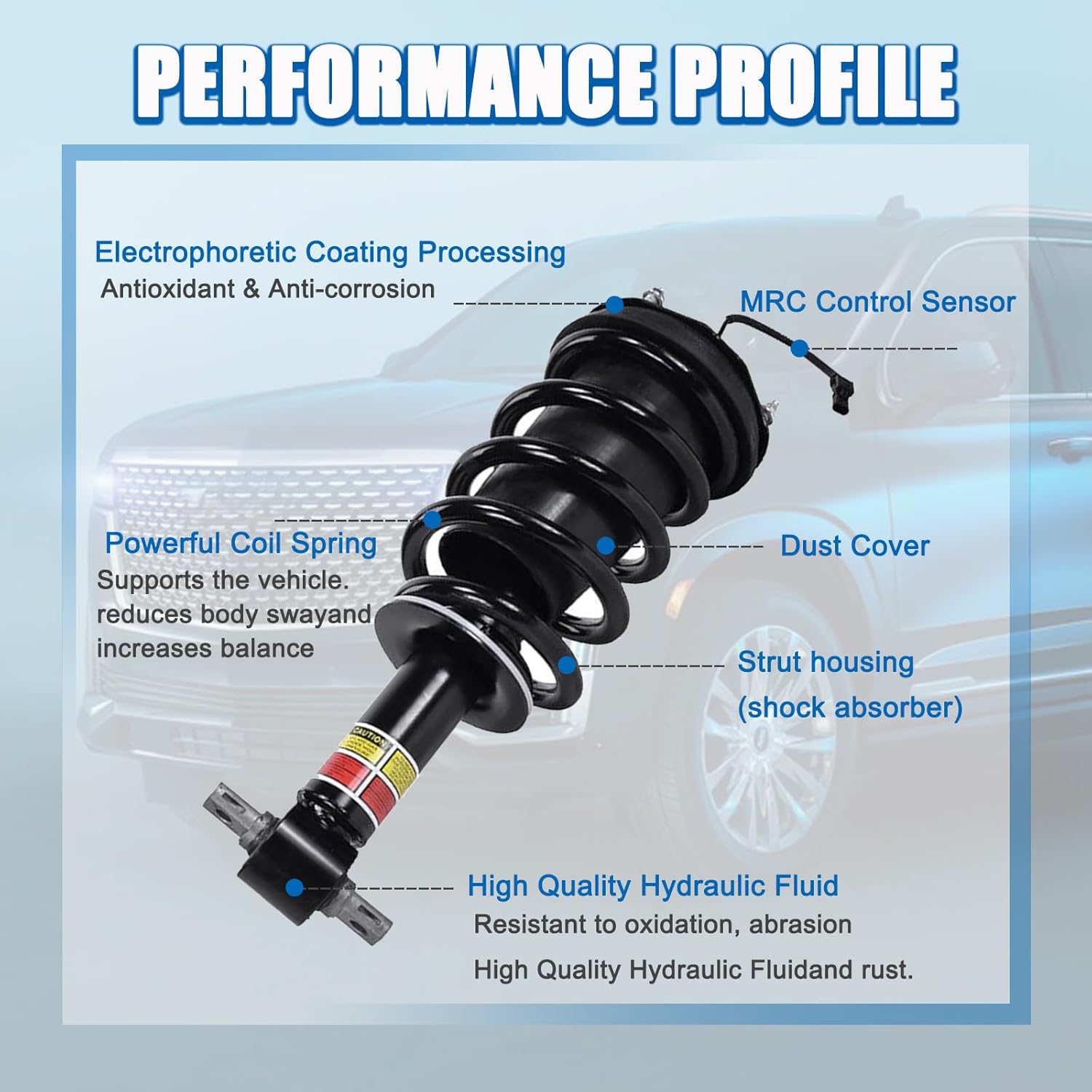 4PCS Front & Rear Shocks Struts Assembly with Magnetic Ride Control,Compatible with 2015-2020 Cadillac Escalade,Chevy Tahoe Suburban,GMC Yukon XL,Replaces for 84176631 & 84176675