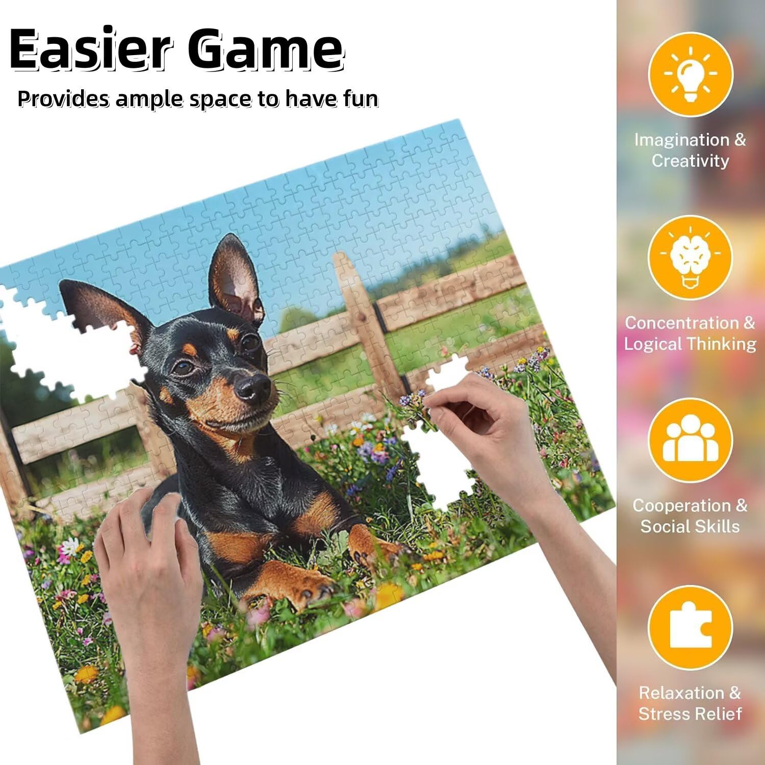 Wiesen Puzzle 4000 Teile, 3D Puzzle Erwachsene, EIN Herausforderndes Rätsel, Puzzlespiele für Die Ganze Familie, Geschenke für Männer, Frauen, Weihnachtspuzzle Home Dekoration Thema: Wiesen fr0-1073