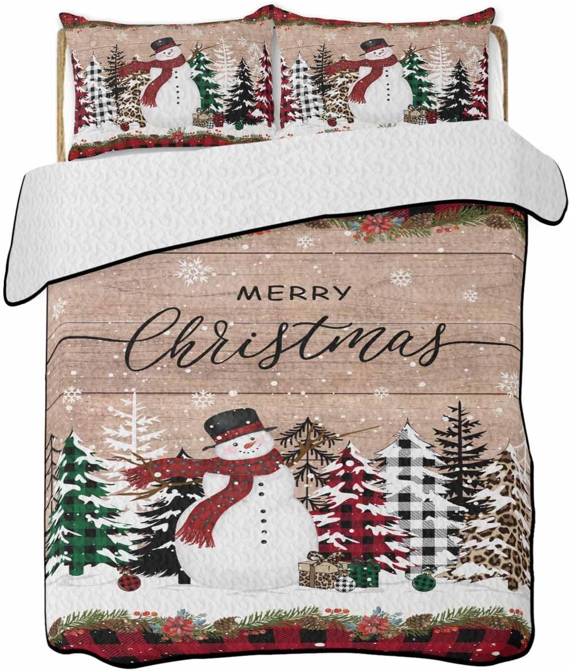 Quilts Twin XL Size Christmas Snowman Soft Comforter