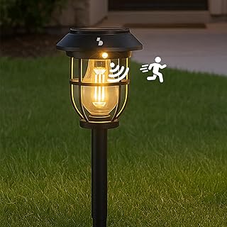 BEPER P207ILO106 Solar-Gartenleuchte mit Bewegungsmelder – Solarleuchte für den Außenbereich mit Erdspieß und Griff, 3 Beleuchtungsmodi, automatische Einschaltung, IP44