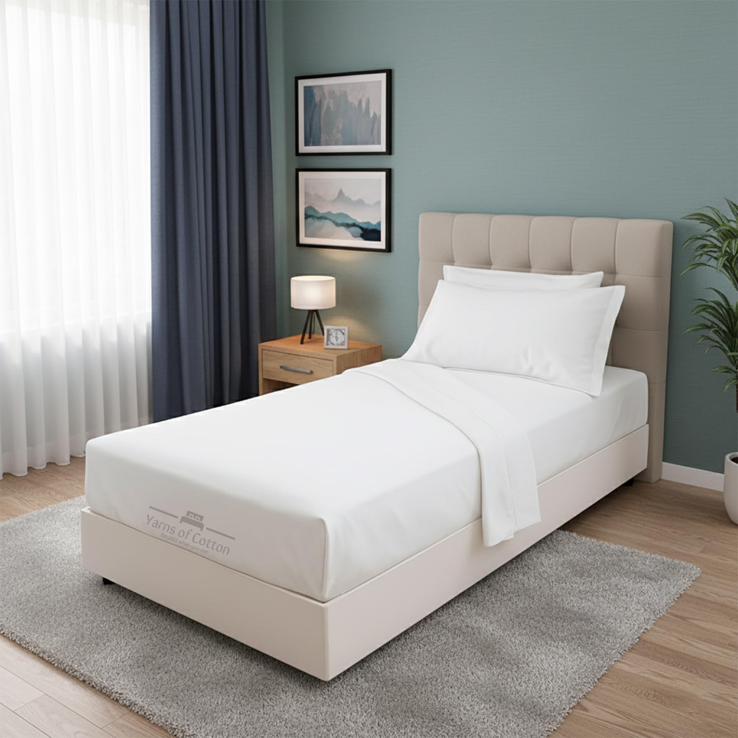 4 Piece Cot Sheets 30x75 Set, Premium Egyptian Cotton 600 Thread-Count Sheets, Perfect for Narrow Twin, Camp Bunk, Army Cots, Trifold Mattress, Camping Cot, Guest Bed Replacement, White