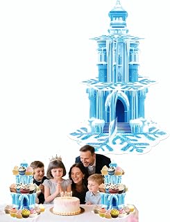 3 Tier Frozen Stand,Cupcake Stand Cardboard – Easy to Assemble& Reusable(Ice Castle)