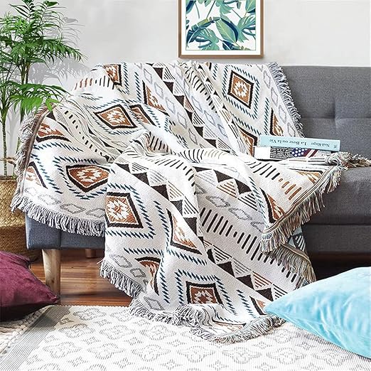 Homesy Soft Southwest Throw Blankets Double Sided Aztec Southwest Throws Cover Multi-Function for Couch Chair Sofa Bed Outdoor Beach Travel 51