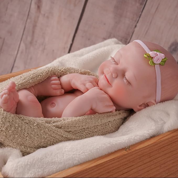 Muñeca Reborn de Silicona Realista 16 Pulgadas miniatura 5
