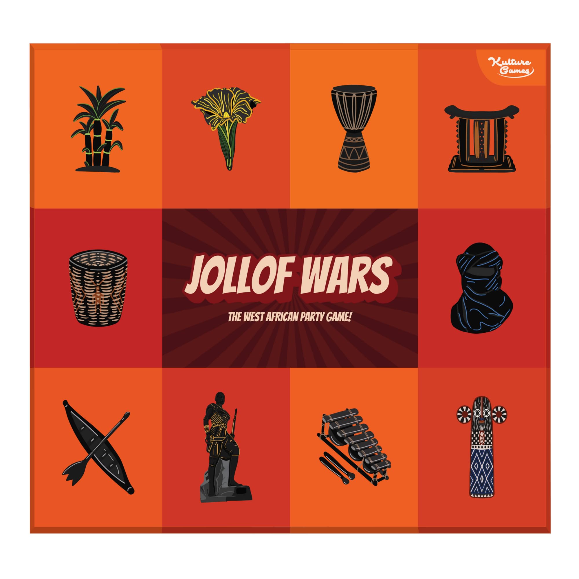 Kulture Games, West African Party Game, Jollof Wars 2nd Edition, Card Game for Friends Family Parties