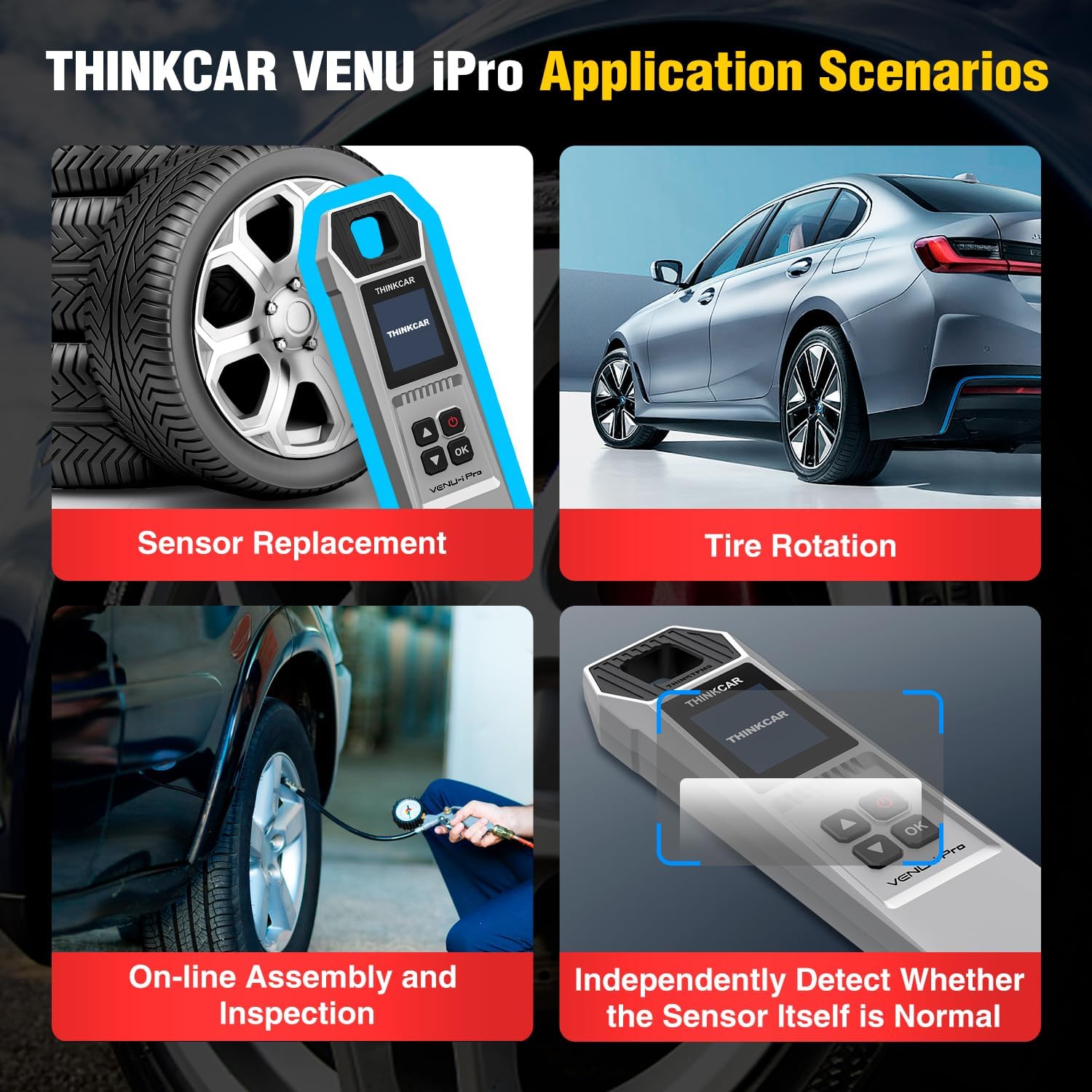 Diagram showing VENU-i Pro connecting to phone apps and Thinktool scanners
