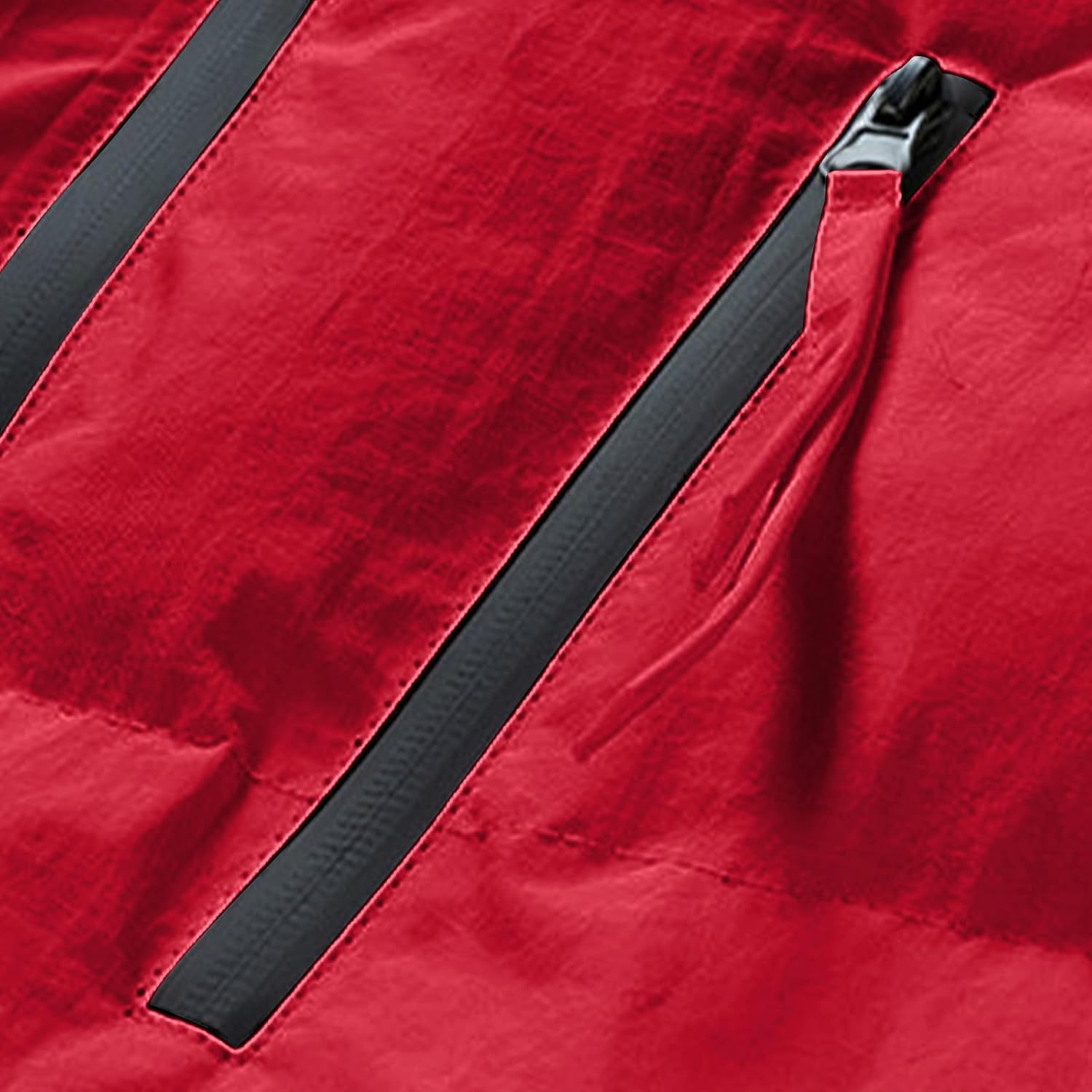 Mens Puffer Jacket with Hood Thick Down Coat Plus Size Winter Jacket Zip up Padded Coat Quilted Insulated Jacket