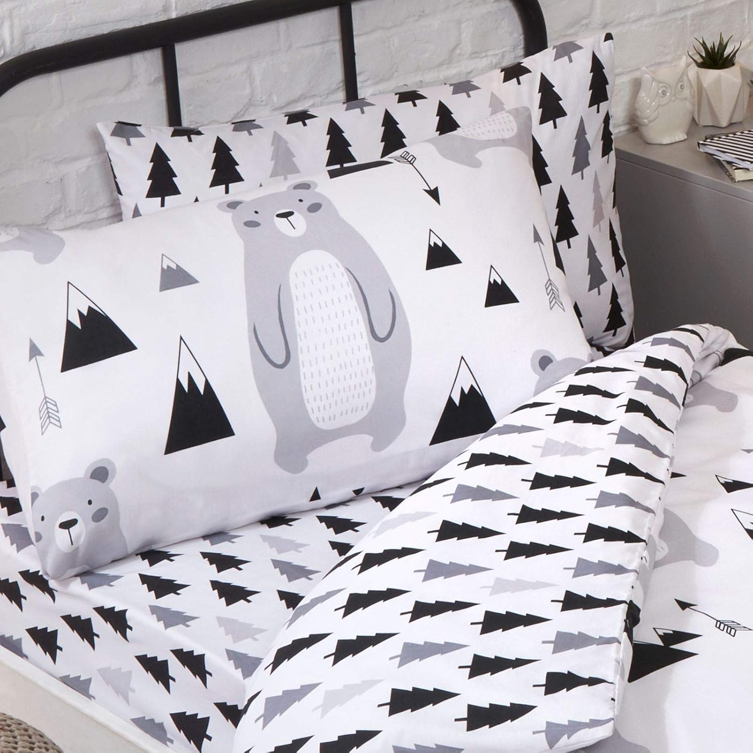 Price Right Home Scandi Bear Junior Fitted Sheet Set