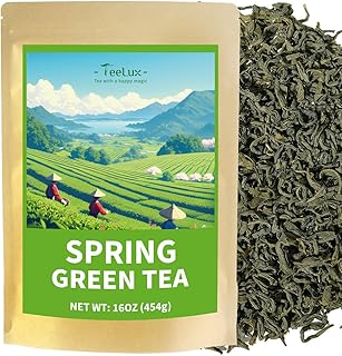 TeeLux Green Tea Loose leaf, Premium Early Spring Green Tea, Fresh & Mel...