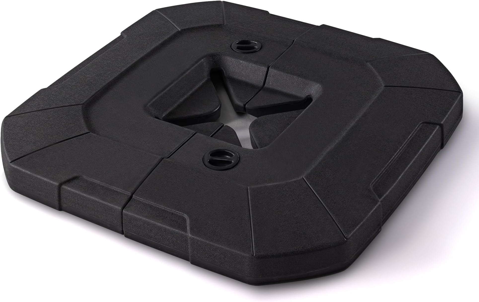 - 220 Lbs Cantilever Patio Umbrella Base Water and Sand Filled Weighted Outdoor Umbrellas Stand for Garden Deck Pool Backyard