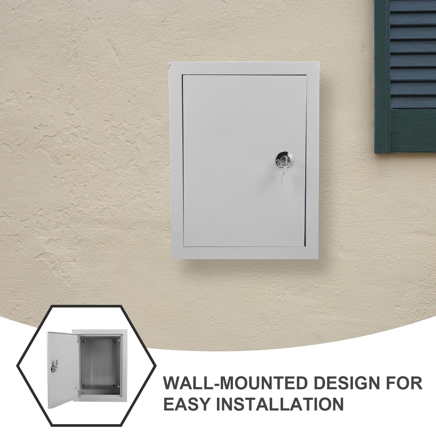 Outdoor Weatherproof Metal Electrical Distribution Box 300x400x160mm Waterproof Power Junction Box with Circuit Breaker for Outdoor Electric Control and Project Use