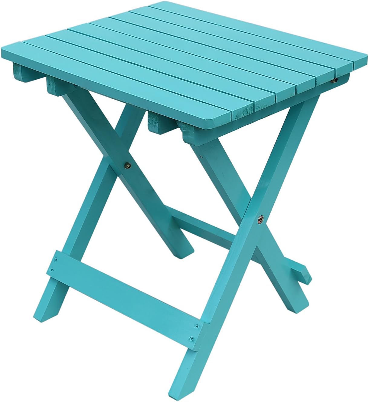 Songsen Outdoor Quick Folding Camping Stool Wooden Adirondack Side Table