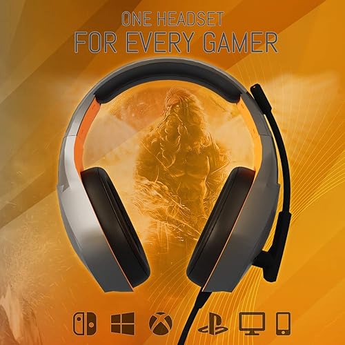 Miniatura 3 de Orzly Hornet RXH-20 Vesuvius Edition - Auriculares de diadema para juegos (naranja) para PC y consolas de videojuegos PS5, PS4, Xbox Series X S,