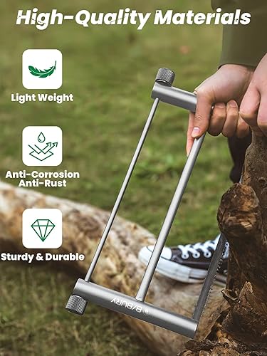 Miniatura 6 de BIBURY Sierra de mano plegable para supervivencia al aire libre, sierra de madera plegable portátil con 2 piezas de hoja reemplazable de 31,5 cm y