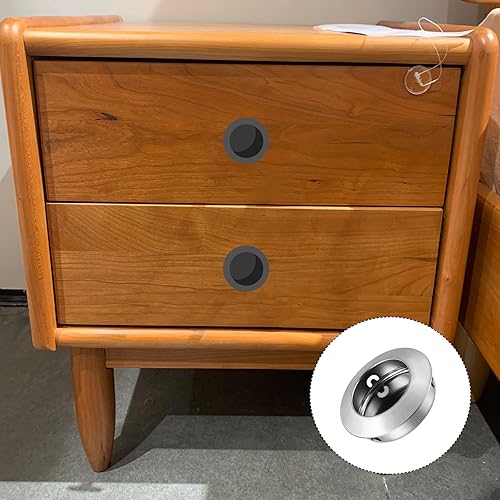 Miniatura 5 de METALLIXITY Tiradores de puerta de armario (1.38 pulgadas), 22 unidades, tiradores circulares de acero inoxidable para puerta corrediza de cajones,